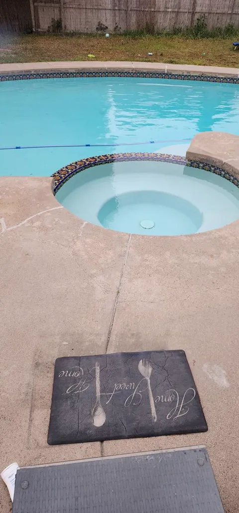 Cleared pool and spa the next day after service